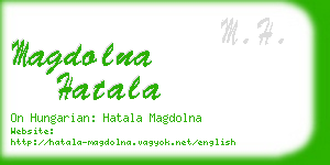 magdolna hatala business card
